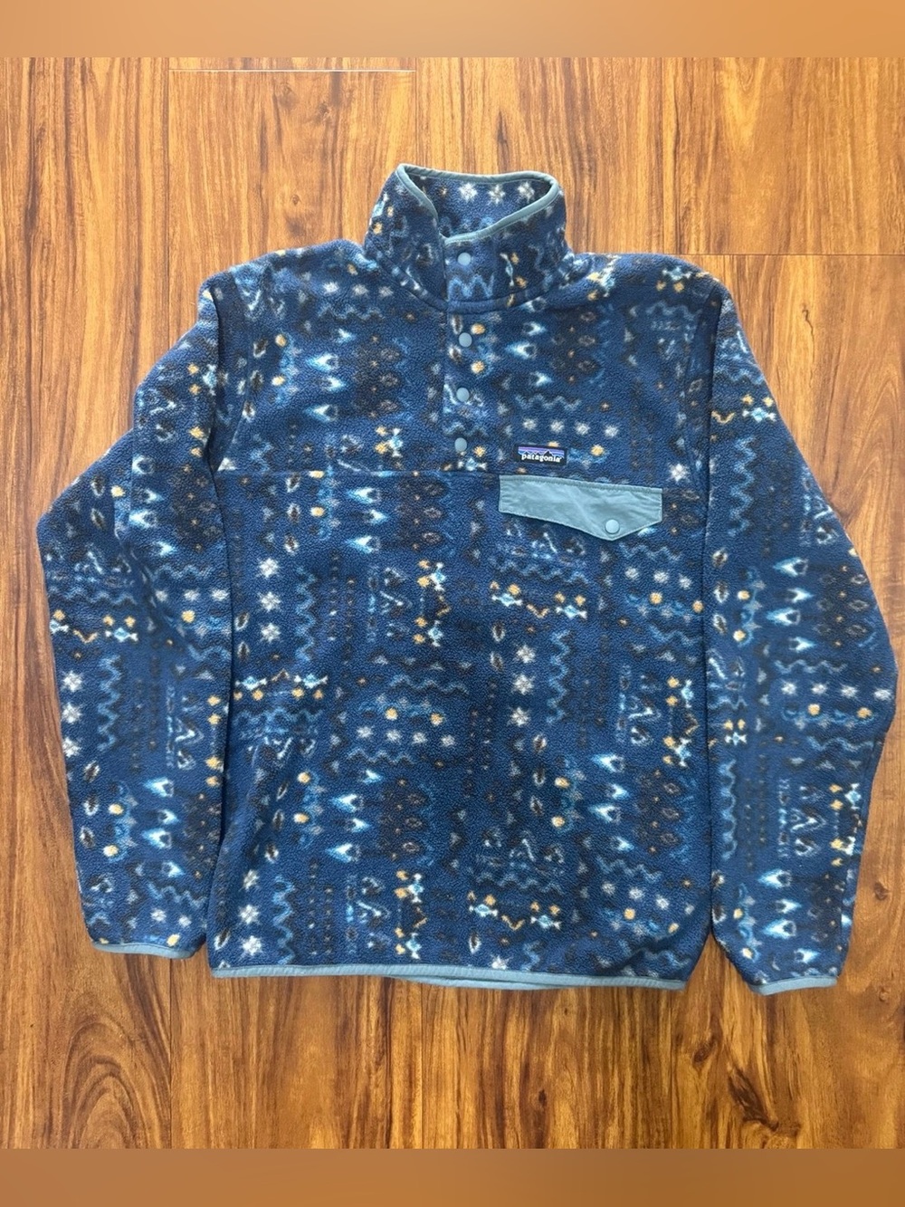 Patagonia Synchilla Snap-T Fleece Jacket Mens Small Wandering Woods Aztec Tribal